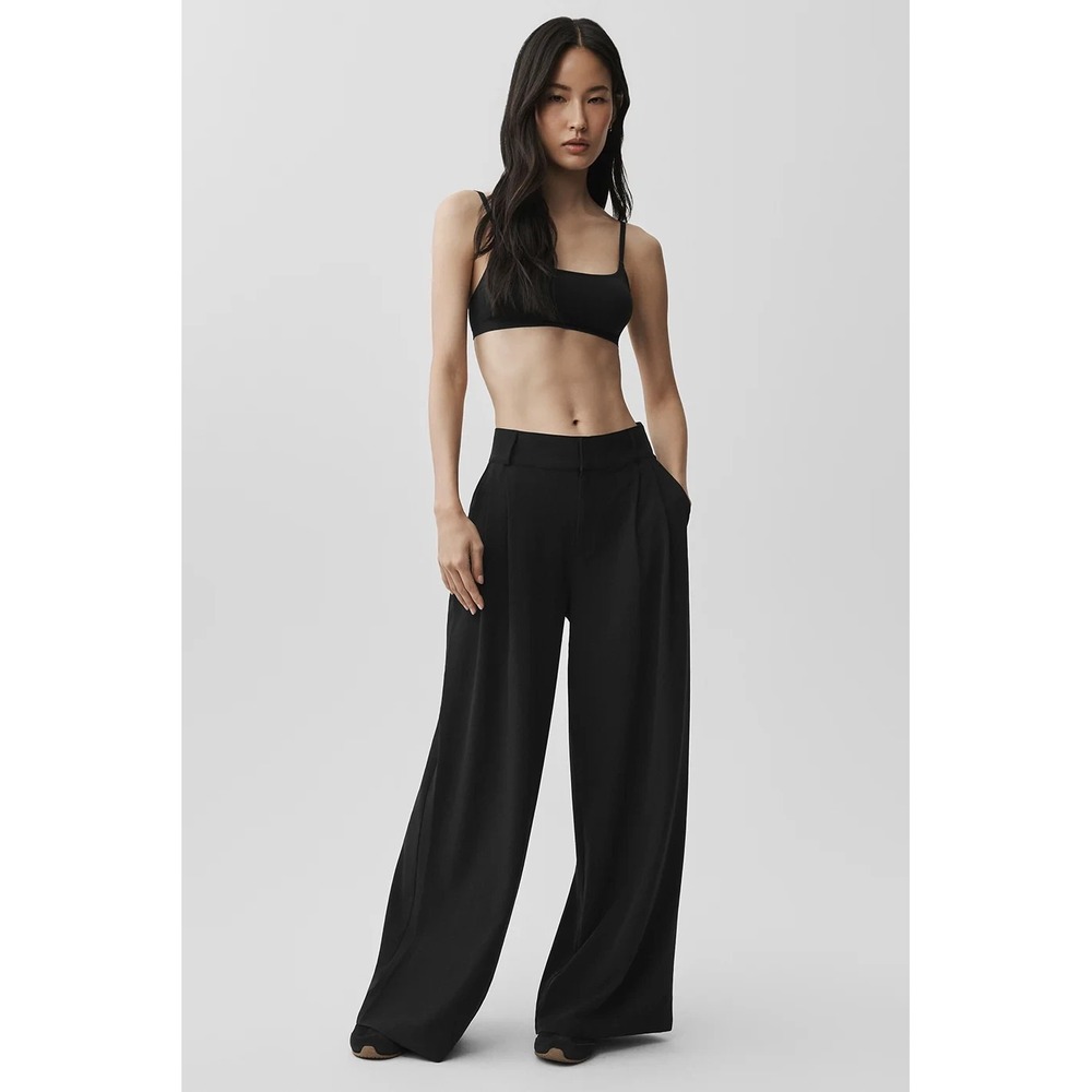 Alo Yoga Black High-Waist Dreamscape Trouser Pant Size Small